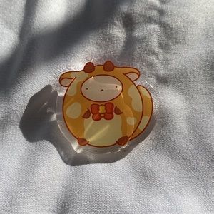 Cute cow bell acrylic pin